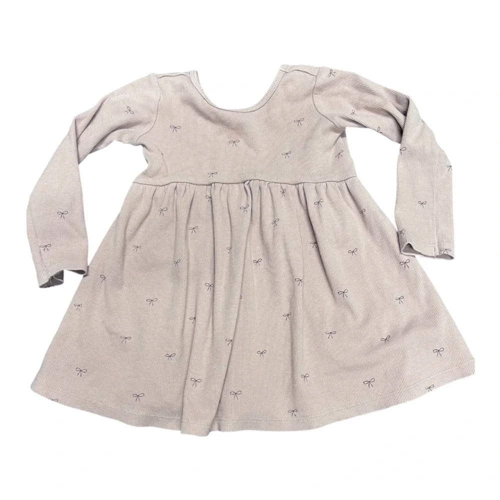 Quincy May Bow Scoop Neck Dress 2-3 T